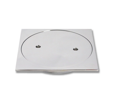 84401 C.P. Brass  Drain Cover  Square full