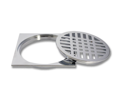 84403-2 C.P. Brass  Drain Cover  Square net N-T