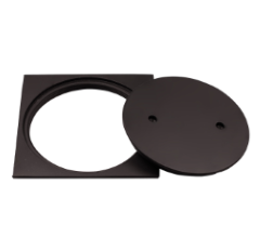 80421-2 Black Zinc drainer Square full without thread