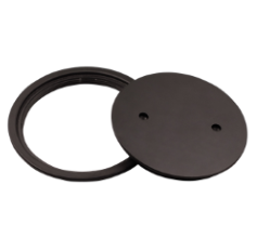 80425-2 Black Zinc drainer Round full without thread
